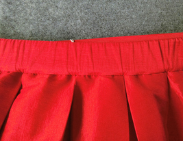 PURPLE A-line Pleated Taffeta Skirt Outfit Women Plus Size Puffy Midi Skirt  image 8