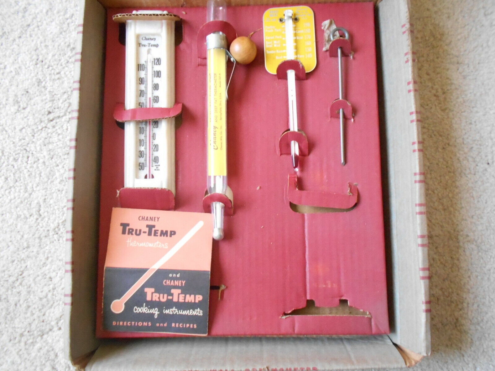 Chaney Tru-Temp Complete Kitchen Thermometers Set of 4 - $13.85