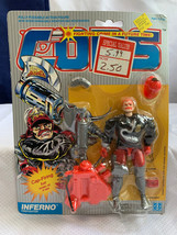 1988 Hasbro COPS &quot;INFERNO&quot; Poseable Action Figure in Sealed Blister Pack - £101.65 GBP
