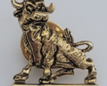 Get Bullish on Shrinedom Masonic Shriners Bull Gold Tone Vintage Lapel H... - $9.99