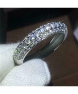 1.30Ct Round Cut CZ 925 Sterling Silver Engagement Wedding Anniversary B... - $155.85 CAD