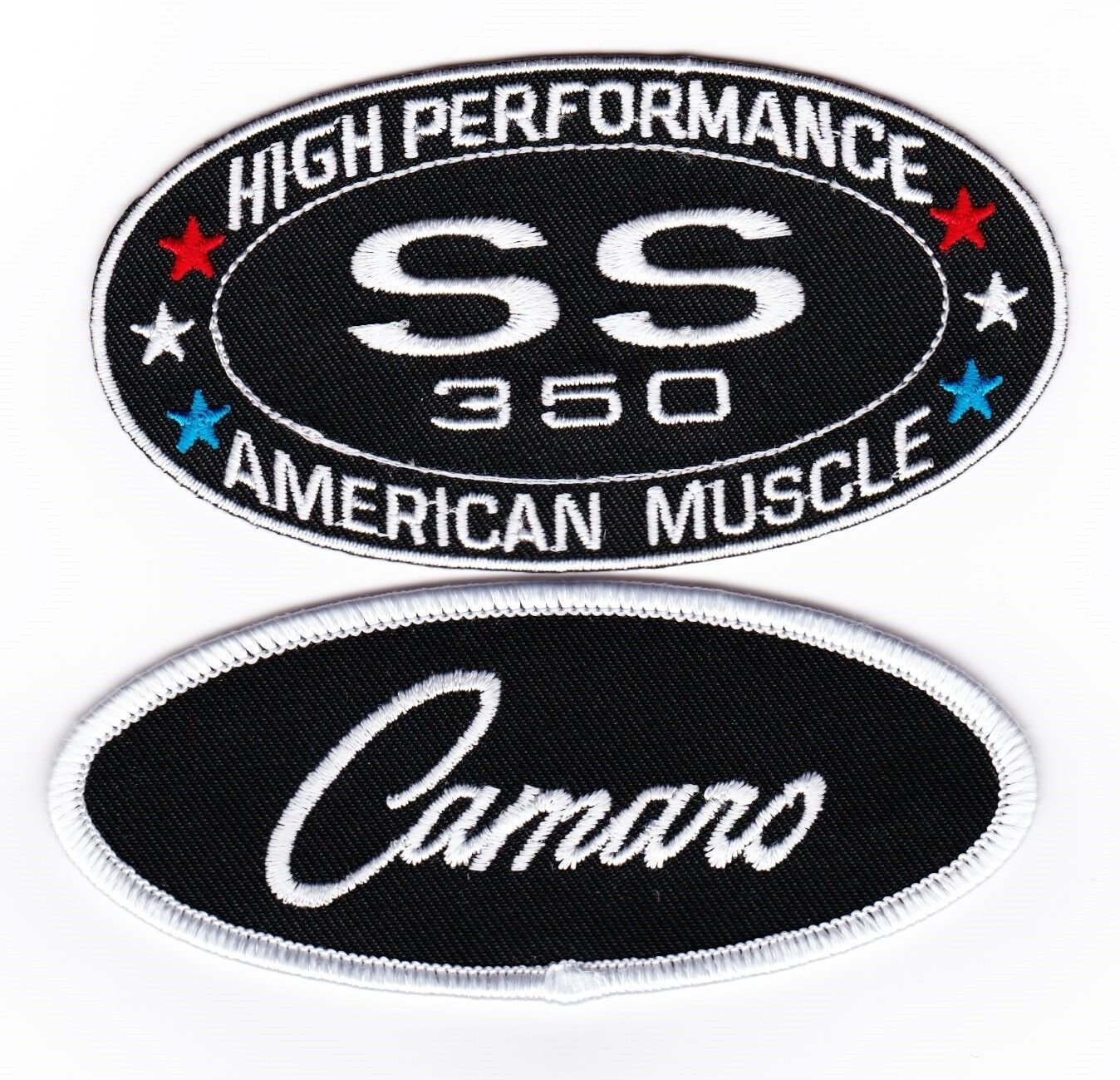 CHEVY SS 350 CAMARO SEW/IRON ON PATCH EMBLEM BADGE EMBROIDERED HOT ROD CAR - $12.86