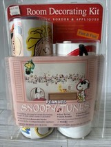 Vintage 1991 Peanuts Snoopy Tunes Room Decorating Kit Wall Decals Self S... - £21.26 GBP