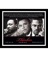 The Thinker (Martin Luther King, Malcolm X and Barack Obama) by Anonymou... - $18.56