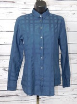 Burberry Brit Women&#39;s Blue  Button Down Designer Dress Shirt Size: XS - £91.99 GBP