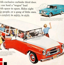 1958 International Trucks Persimmon Red Advertisement Automobilia Wagon ... - €25,92 EUR