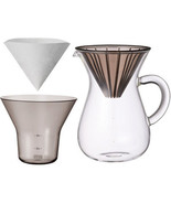 1.1 Liter Carafe Coffee Set with 20 Filters by Kinto for &quot;Slow&quot; Coffee - £30.28 GBP