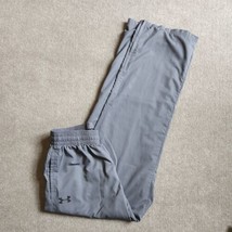 Under Armour Loose Heatgear Pants Womens Size M Gray Zipper Hems Running - $19.80