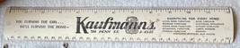 Vintage 2 inch wide. 12 inch metal ruler Kaufmanns  Furniture Reading PA - £7.82 GBP