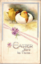 Vintage Easter Joys Be Thine Embossed Chicks Hatching WB Postcard - £3.17 GBP