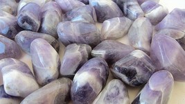 One Chevron Amethyst Tumbled Stone 30-40mm Reiki Healing Crystal Weight Loss - £1.80 GBP