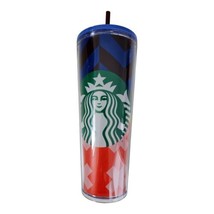 Starbucks Target Exclusive Blue Red Xs Retro Logo 24 oz Venti Tumbler Co... - £23.06 GBP