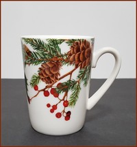 NEW RARE Williams Sonoma Woodland Berry Pinecone Mug 14 OZ Porcelain - £25.95 GBP