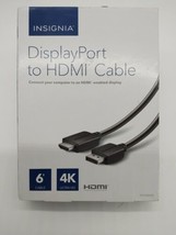 Insignia 6ft 4K Ultra HD DisplayPort to HDMI Cable for Desktop Laptop projector - £8.74 GBP
