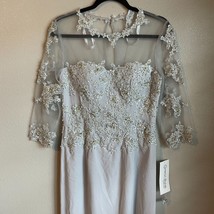 Cameron Blake Mother of the Bride Evening Formal Dress 115614 Platinum S... - $240.91