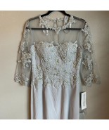 Cameron Blake Mother of the Bride Evening Formal Dress 115614 Platinum S... - $4,586.80 MXN
