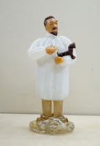 Vintage Art Glass Doctor Vet Veterinarian Figure  Sculpture 8.5&quot; - $47.19