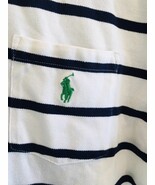 Vtg. Polo Ralph Lauren Polo Shirt Men Size XL White &amp; Blue Stripe Green ... - $23.70