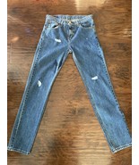 Men Levis 511 Blue Jeans Distressed Ripped 30/32 Denim Pant Straight Leg... - £22.42 GBP