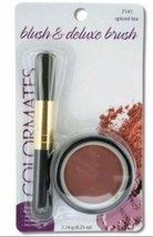 Pack of 4) Colormates Blush &amp; Deluxe Brush Set Coral Rose 7142 - £5.80 GBP