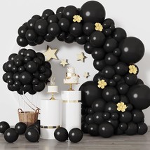 129Pcs Black Balloons Latex Balloons Different Sizes 18 12 10 5 Inch Party Ballo - £13.30 GBP