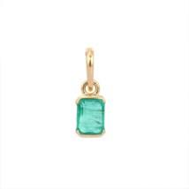 18K Gold Emerald Pendant - £198.52 GBP