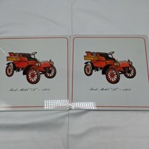 Lot Of (2) 7&quot; Ford Model &quot;A&quot; Mat Coaster Hanging Wall Plaque - $14.25