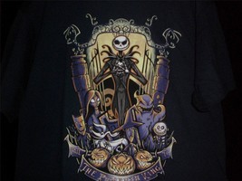 TeeFury Nightmare LARGE &quot;King of the Pumpkin Patch&quot; Before Christmas NAVY - £11.19 GBP