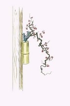 Tsuru-umemodoki &amp; Rindo (Staff Vine and Gentian) in a Bamboo Vase by Josiah Cond - £17.25 GBP+