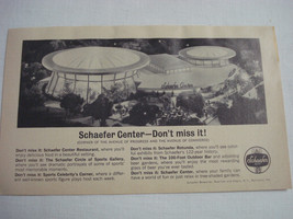 1964 World&#39;s Fair Ad Schaefer Center Schaefer Beer - $9.99