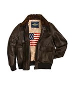 Military G1 Bomber RAF Aviator Cockpit Pilot WWII Brown Leather Jacket w... - $170.00