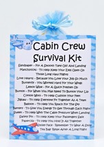 Cabin Crew Survival Kit - Fun, Novelty Gift &amp; Greetings Card / Secret Santa - £6.49 GBP