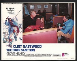 Eiger Sanction Lobby Card-Clint Eastwood talking to George Kennedy. - £19.91 GBP