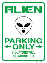 Alien Parking Only Decal / Sticker - $8.00