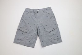 Under Armour Mens 30 Distressed HeatGear Fish All Over Print Cargo Shorts Gray - £30.50 GBP