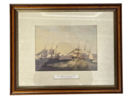 Carmichael Tea Clippers Leaving Port 1854 Framed Print Maritime Nautical... - $95.00