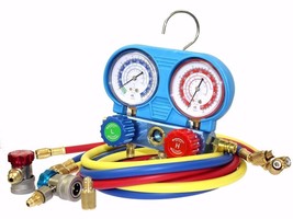 HVAC AC Manifold Gauge Set For Automotive Ac Service Kit w/ Quick Couplers ACME - £39.82 GBP