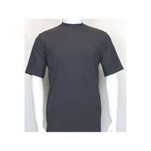 Mens Dressy T-Shirt  Log-In Uomo  Crew Neck Corded Short Sleeves 218 Charcoal image 2