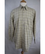 PETER MILLAR Men&#39;s Long Sleeve Cotton Button Down Dress Shirt L - $16.82