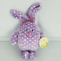 Commonwealth Stuffed Plush Easter Egg Bunny Rabbit Purple White Polka Dot Pink - £62.31 GBP
