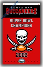 Tampa Bay Buccaneers Football Team Flag 90x150cm 3x5ft Champion 2002 banner - $13.95