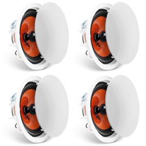 VEVOR 4 PCs 8 Inch in Ceiling Speakers, 100-Watts, Flush Mount Ceiling &amp; in-Wal - £73.55 GBP