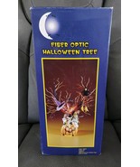 Vintage Glowing Fiber Optic 18&quot; Halloween Light Up Tree in Box w/ power ... - $54.62 CAD