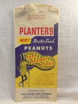 Vintage 1950&#39;s Planters Peanut Mr Peanut Roaster Fresh Peanuts 48 Oz Store Bag - £4.77 GBP