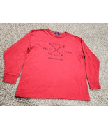 Polo Ralph Lauren RLPC Shirt Mens Med Red Spellout Vintage Casual Polo C... - $38.37 CAD