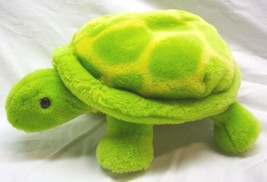 Vintage Kohl&#39;s Nice Soft Bright Green Turtle 10&quot; Plush Stuffed Animal Toy Kohls - $16.34