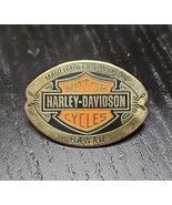 Genuine Harley Davidson Dealer Vest Pin Badge Maui Hawaii Gold Black - $366.95 MXN