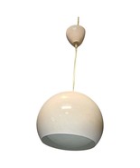 Vintage 60&#39;s Enamel Metal Hanging Lamp – Retro Suspension Light - 2Y05 - $259.52 CAD
