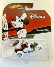 New GWR54 Hot Wheels Disney Steamboat Willie 1:64 Character Car Mickey Mouse &#39;20 - £9.58 GBP