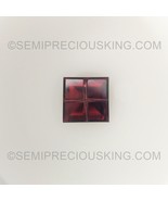 Natural Garnet Flower Tile Block Fancy Cut 7X7mm Burgundy Color VVS Clar... - £107.02 GBP